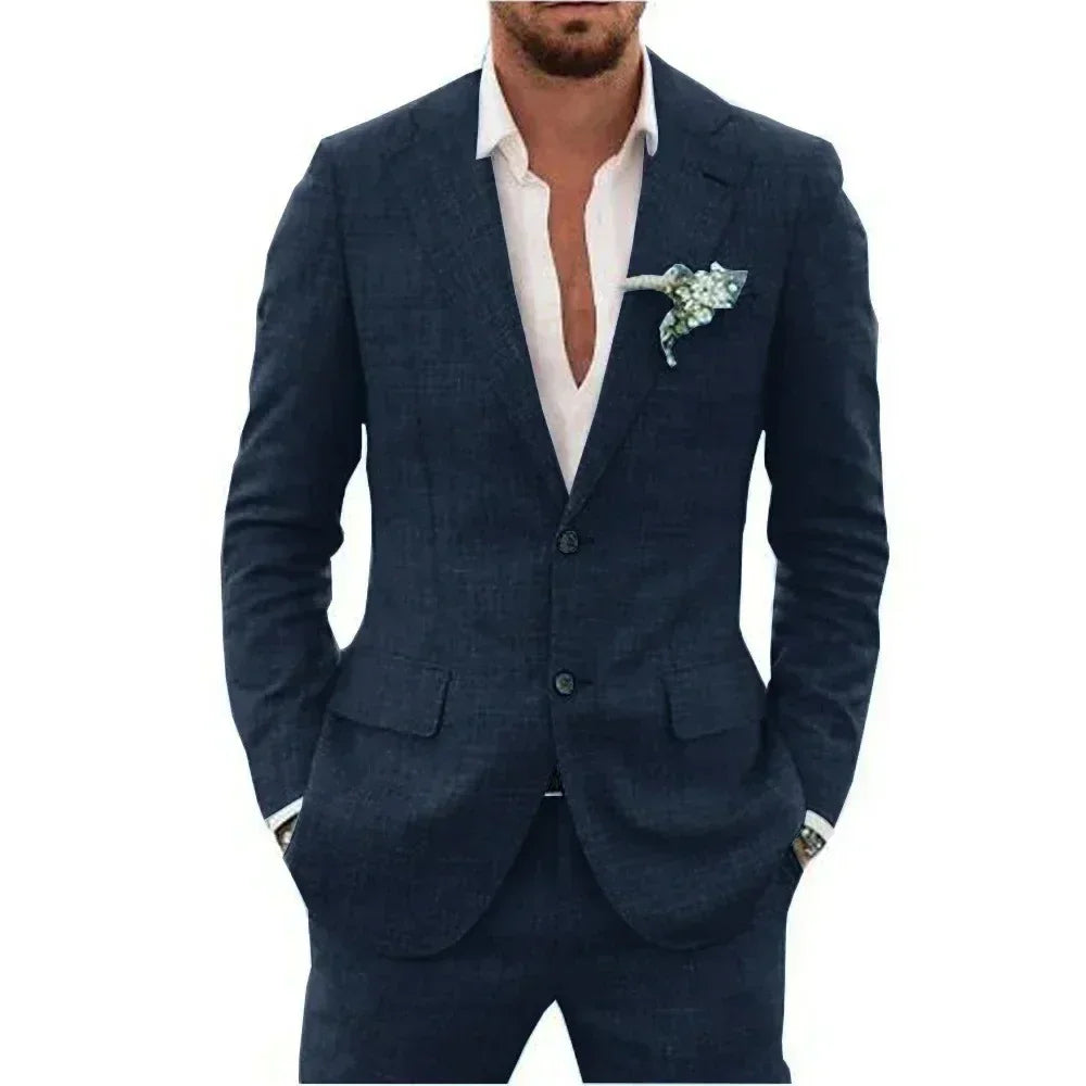 Men’s Two-piece Suit – Casual Slim Fit Daily Set - ZA-Zola