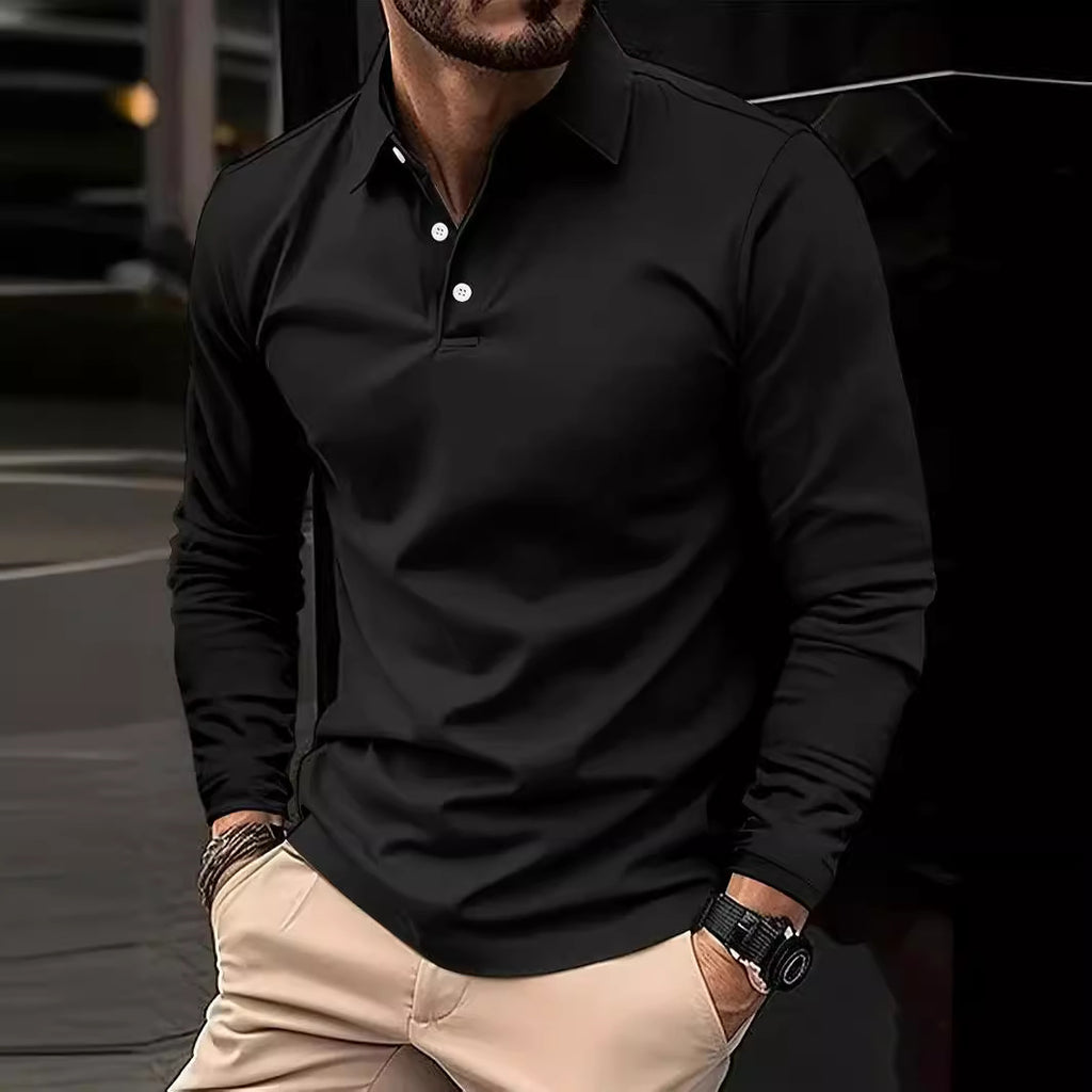 Men’s Long Sleeve Polo Casual Shirt | ZA-Zola