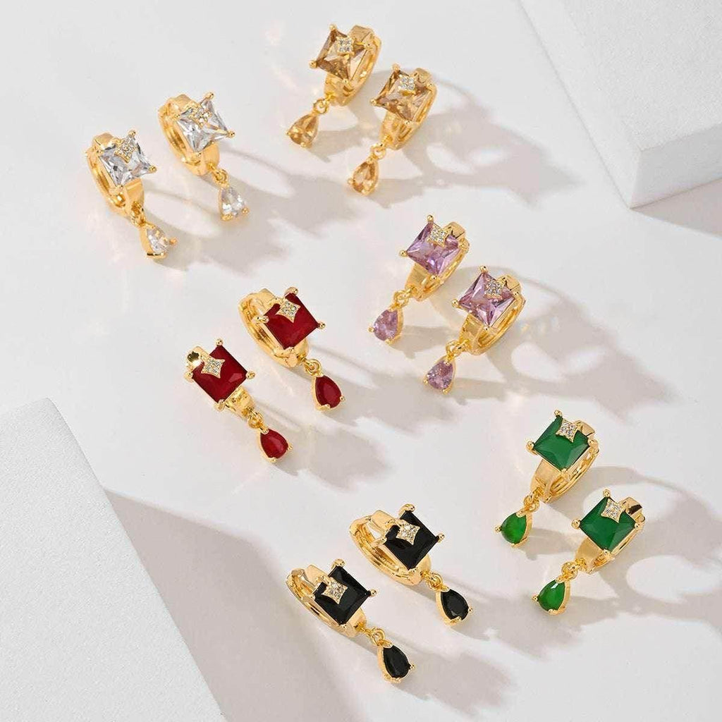 Water Drop Gold-Plated Stud Earrings – Fashion OL - ZA-Zola