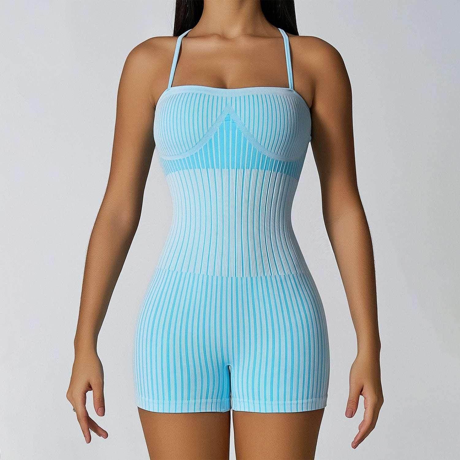 Hip Raise Yoga Jumpsuit – Skinny Waist-Tight Workout Outfit - ZA-Zola