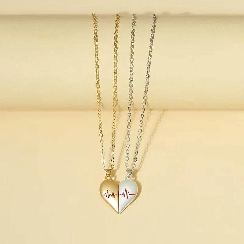Magnetic Heartbeat Necklace for Couples - Shop Now! - ZA-Zola