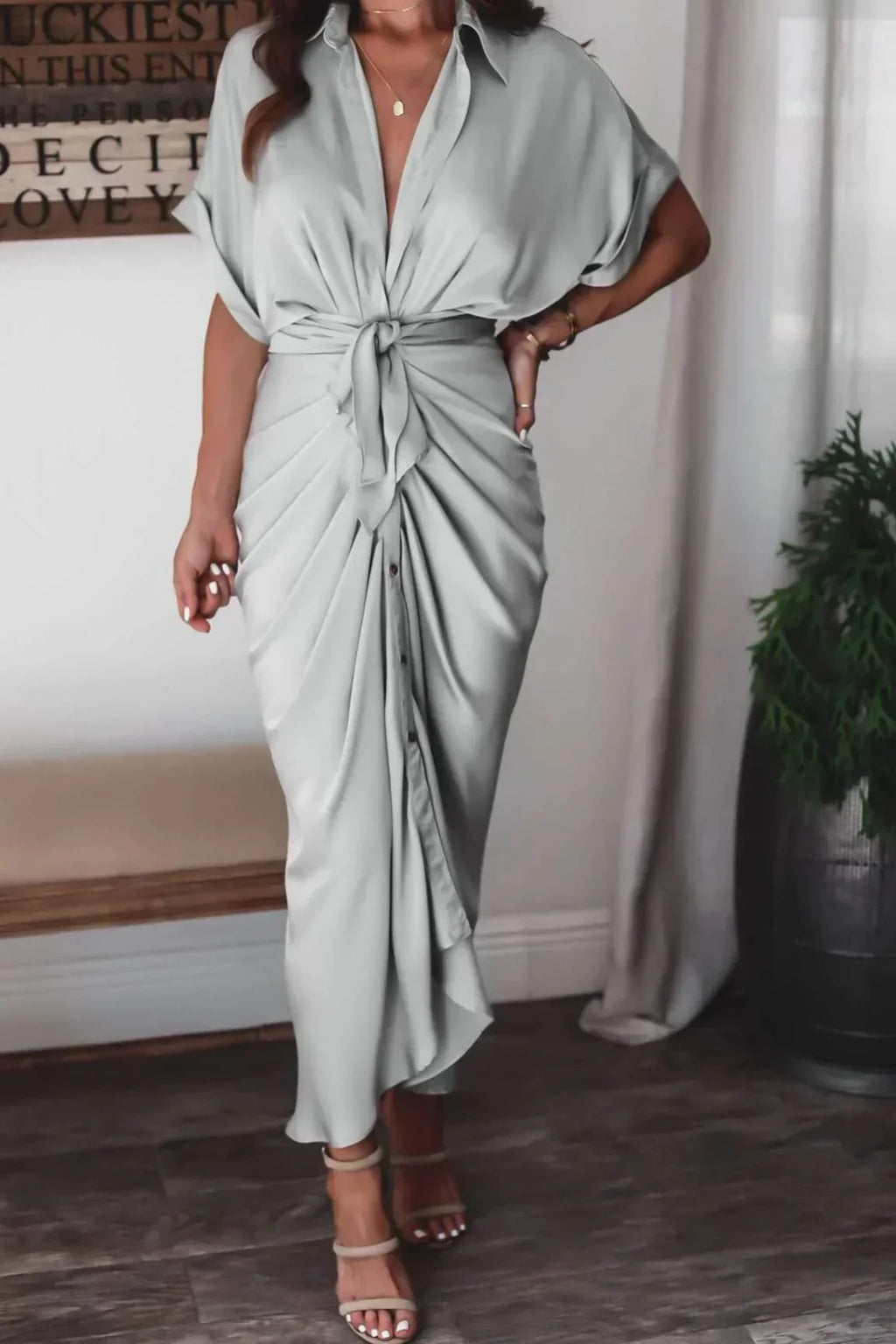 Elegant Swing Maxi Dress – High Waist Formal Look - ZA-Zola