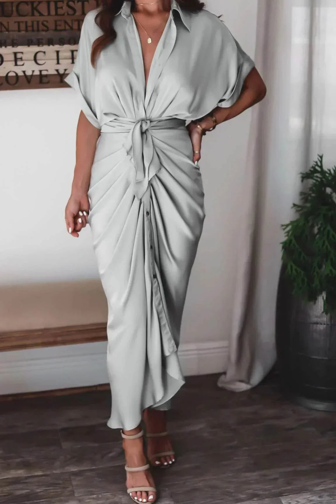 Elegant Swing Maxi Dress – High Waist Formal Look - ZA-Zola