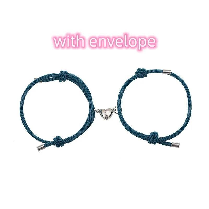 Magnetic Nylon Love Bracelet Pair – Adjustable Fit - ZA-Zola