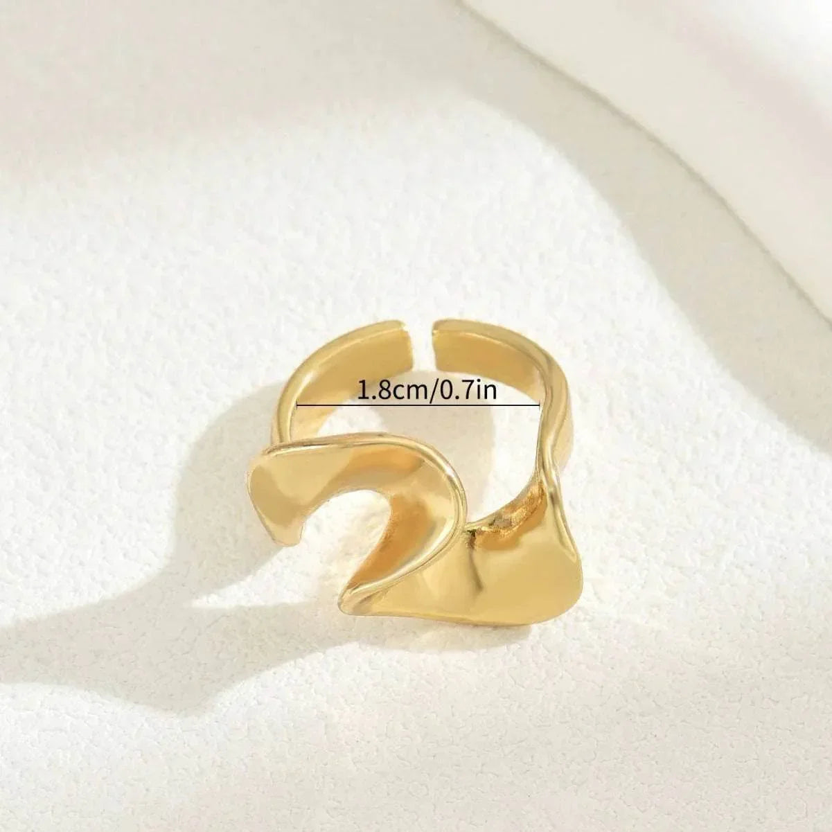 18K Adjustable Gold Plated Open Ring for Women - ZA-Zola