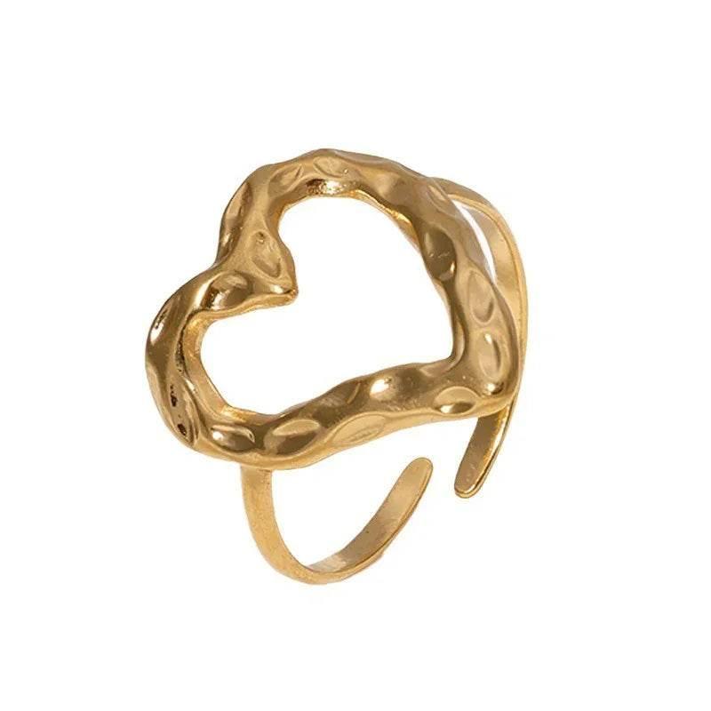 Retro Love Adjustable Stainless Steel Unisex Ring - ZA-Zola