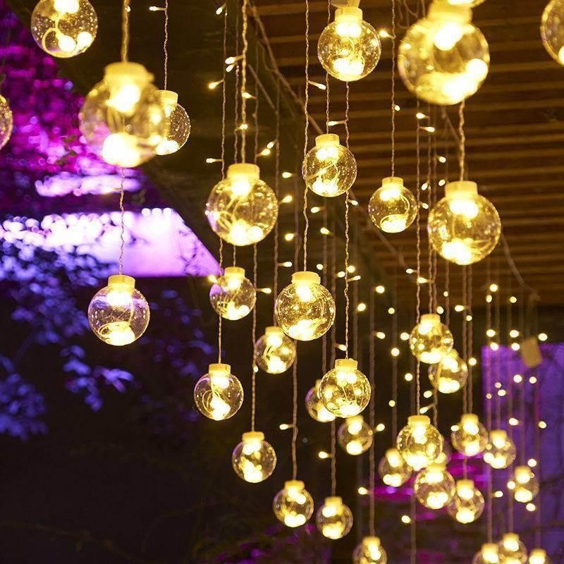 Star Moon Curtain Lights LED Wish Orbs Fairy Lights - ZA-Zola