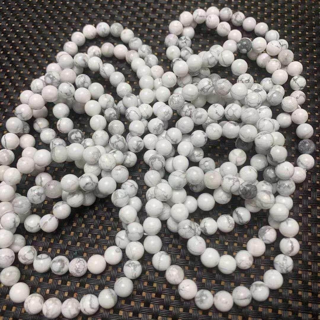 White Turquoise Bracelet for Women 8mm Beads - ZA-Zola