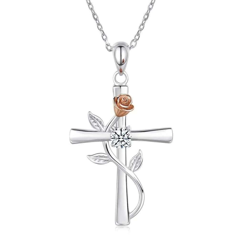 Shop Rose Cross Necklace – Perfect Gift Today! - ZA-Zola
