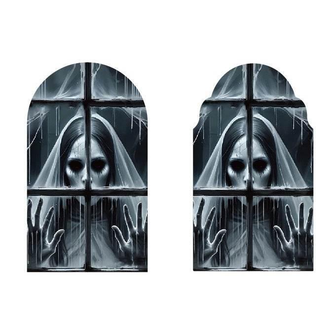 Ghost Holographic Mirror Halloween Decor | ZA-Zola UK - ZA-Zola