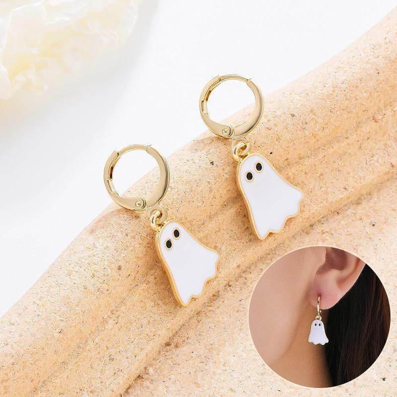 ZA-Zola Halloween Ghost Hoop Earrings Women - ZA-Zola