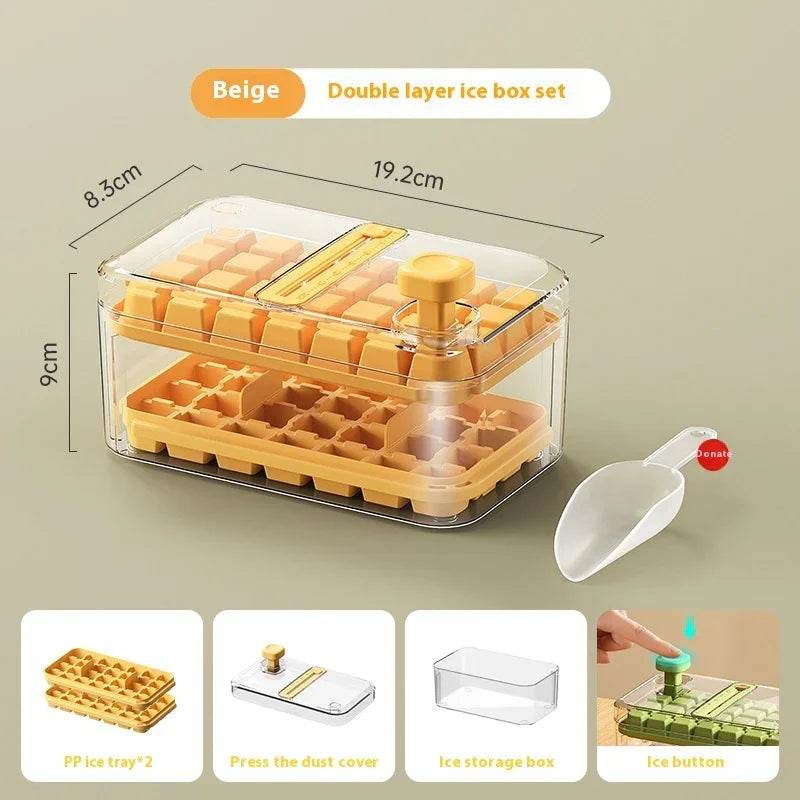 Quick-Frozen Ice Cube Mold - 28/56 Grid, Multi-Color - ZA-Zola