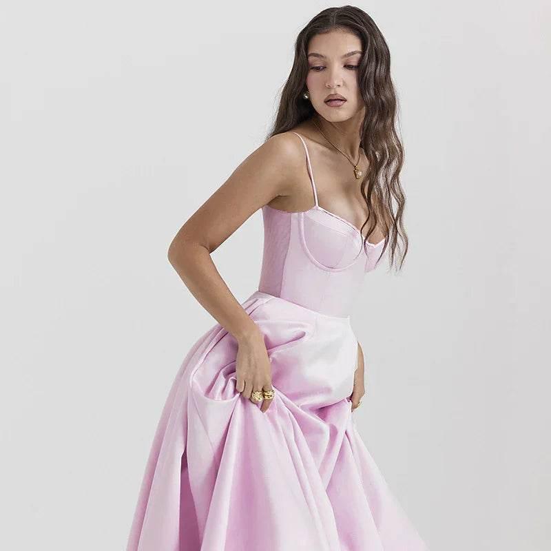 Slim-Fit Corset Swing Sling Dress – Chic & Flattering - ZA-Zola