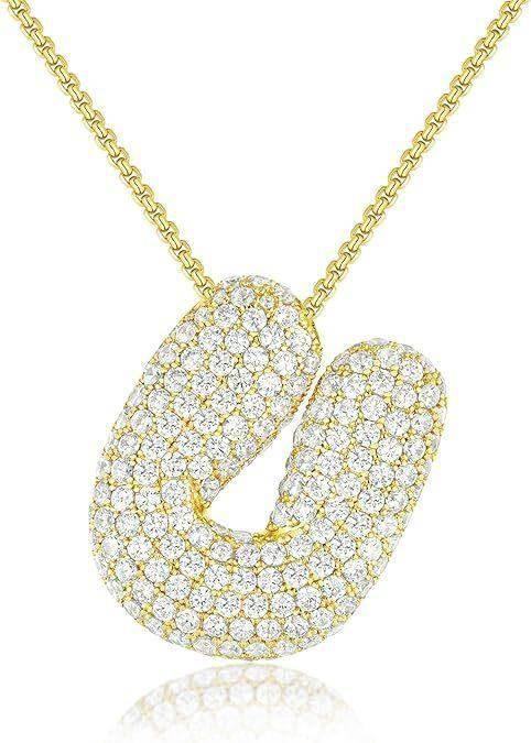 Zircon Balloon Letter Pendant Necklace for Women - ZA-Zola