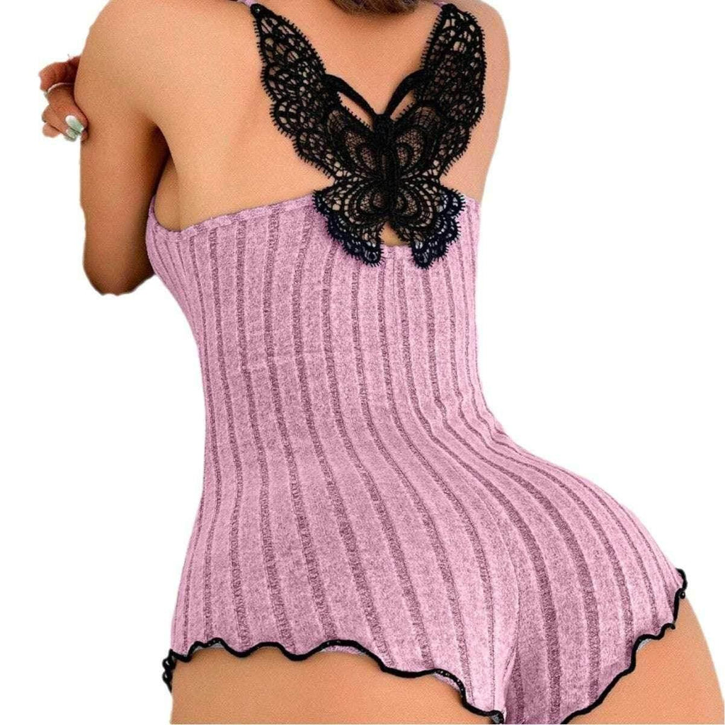 Butterfly Back Pajamas Lace Strap | Women's Sleepwear - ZA-Zola