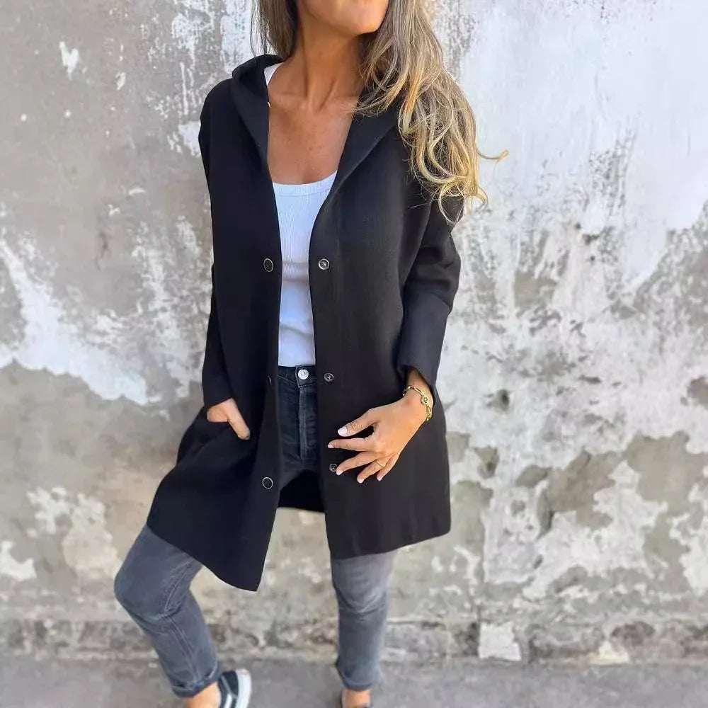 Women Hooded Cardigan Jacket – Casual Loose Fit Coat - ZA-Zola