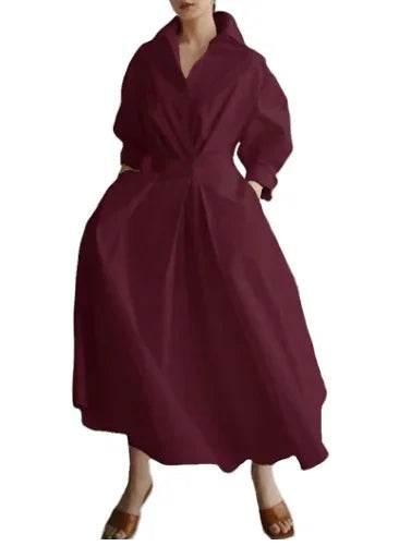 Rainbow Contrast Swing Dress with Elastic Waist - ZA-Zola