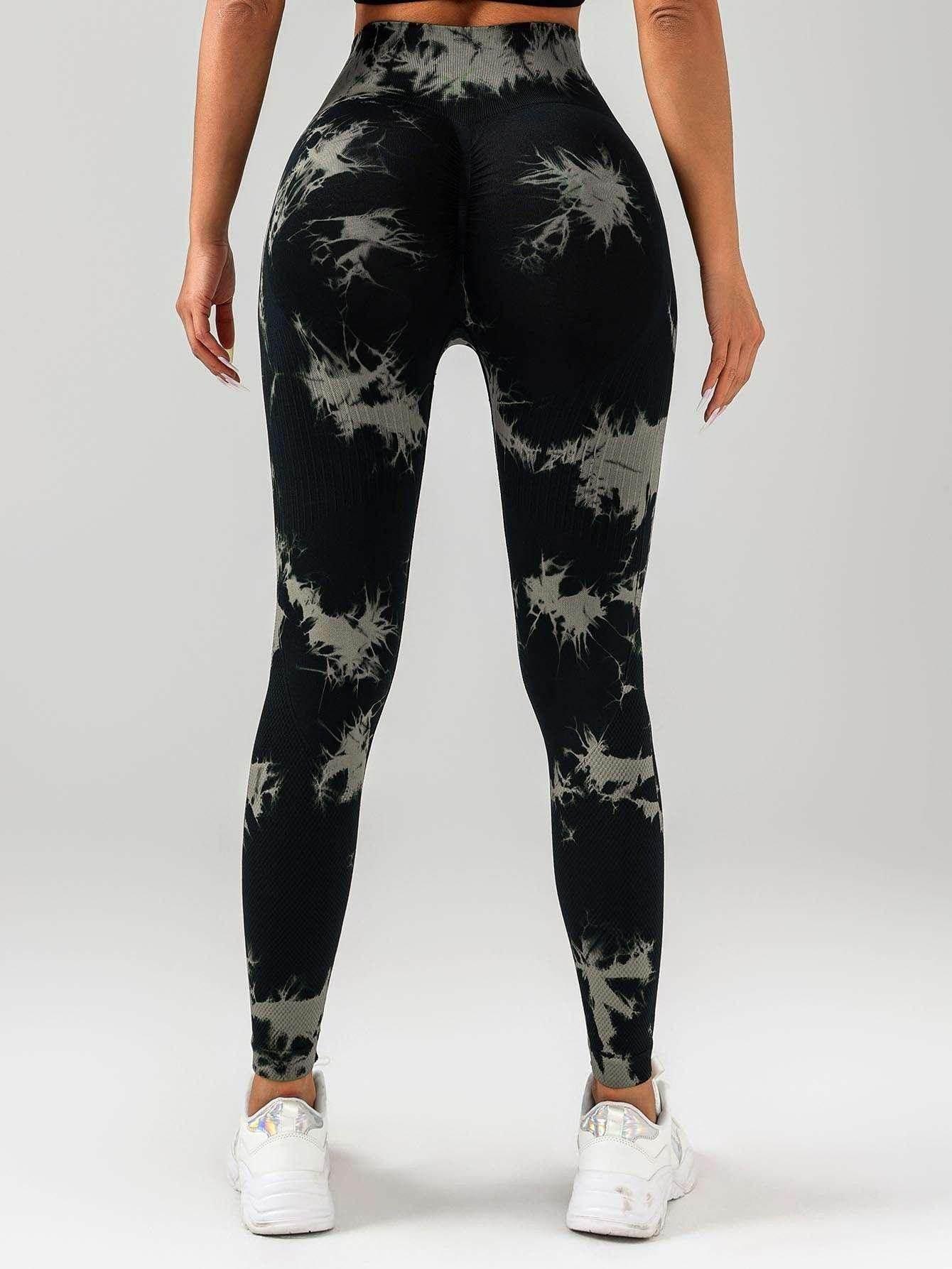 Tie Dye Seamless Leggings – High Waist Scrunch Butt Yoga Pants - ZA-Zola