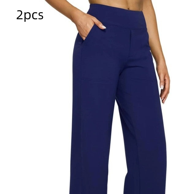 Women's High Waist Straight Trousers Outfit Ideas