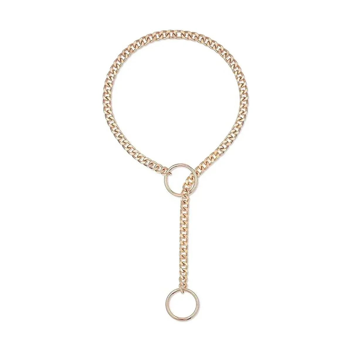 Stainless Steel Lariat Heart Necklace – Punk Rock Style - ZA-Zola