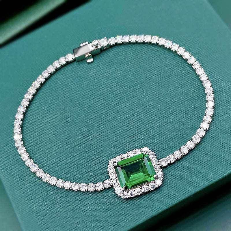 Buy S925 Sterling Silver Emerald Bracelet - Shop Now! - ZA-Zola