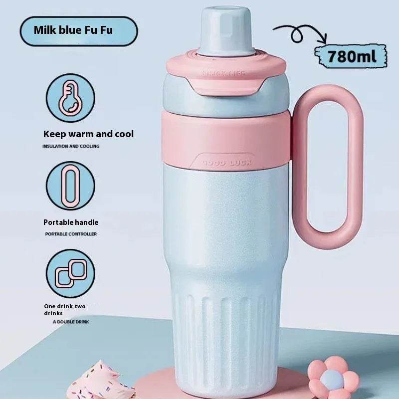 780ml Gradient Thermal Cup with Lid & Straw - ZA-Zola