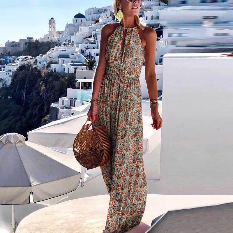 Sexy Round Neck Halter Backless Summer Dress - ZA-Zola