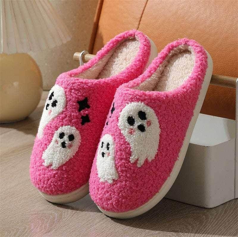 Halloween Ghost Slippers – Cozy Spooky House Shoes - ZA-Zola