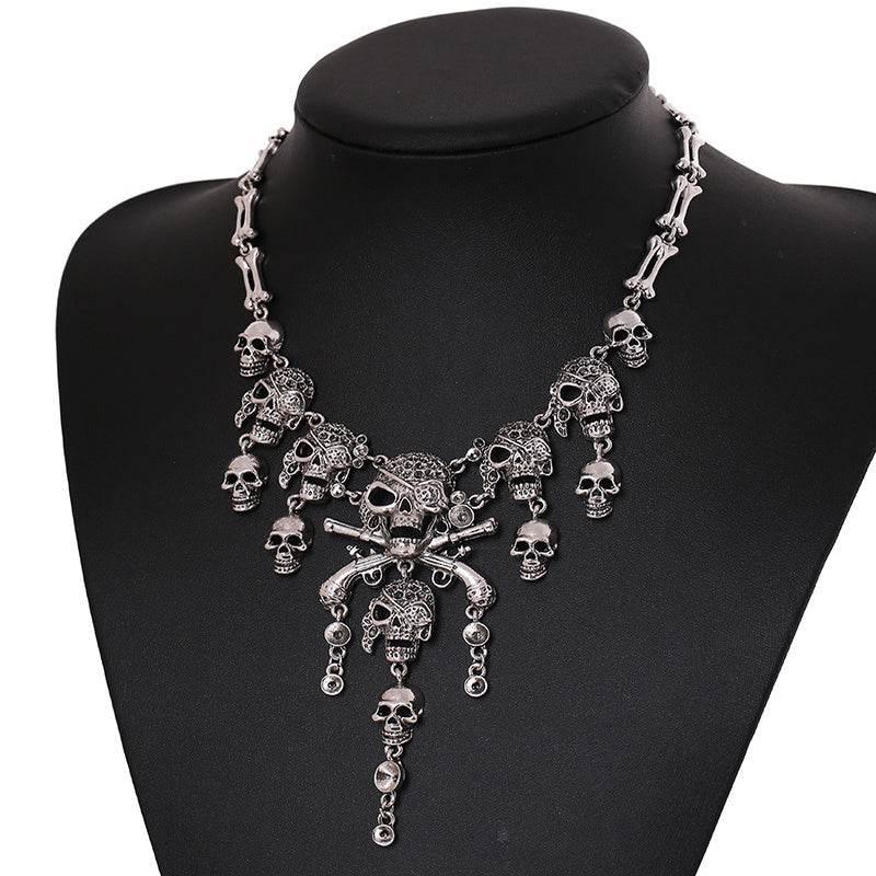 ZA-Zola Vintage Skull Tassel Necklace - ZA-Zola