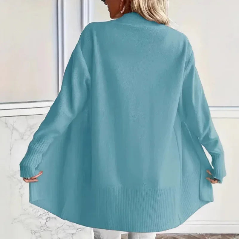Shawl Sweater with Pockets | Casual Elegant Style - ZA-Zola