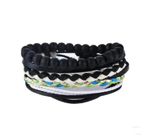 Vintage Leather Punk Wrap Bracelet Unisex - ZA-Zola