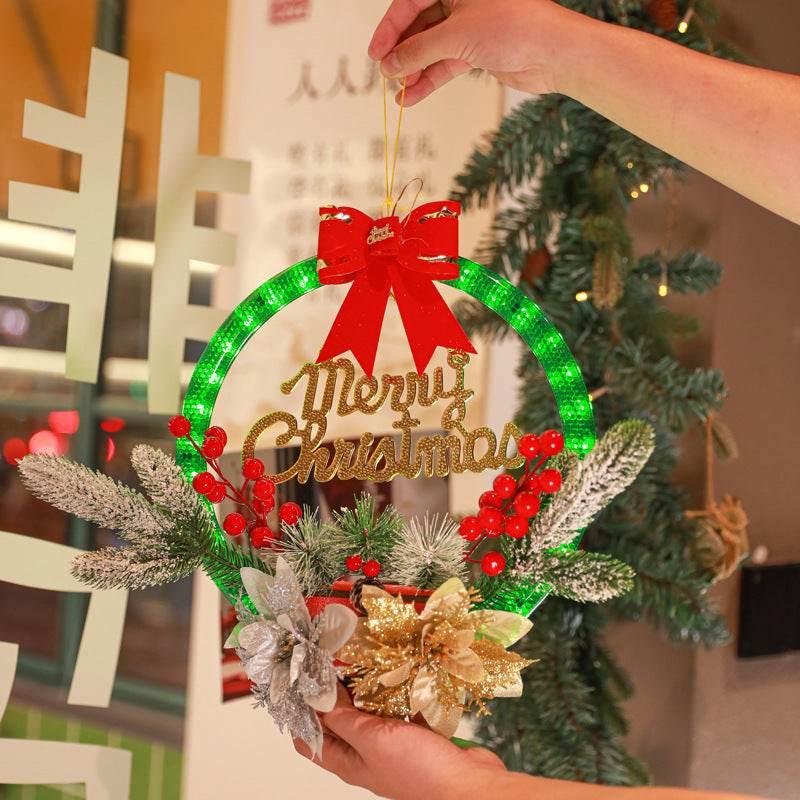 Christmas Luminous Garland Door Hanging Decoration 30CM - ZA-Zola