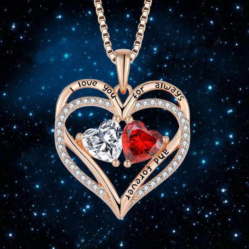 Buy S925 Silver Double Love Necklace - Perfect Valentine's Gift - ZA-Zola