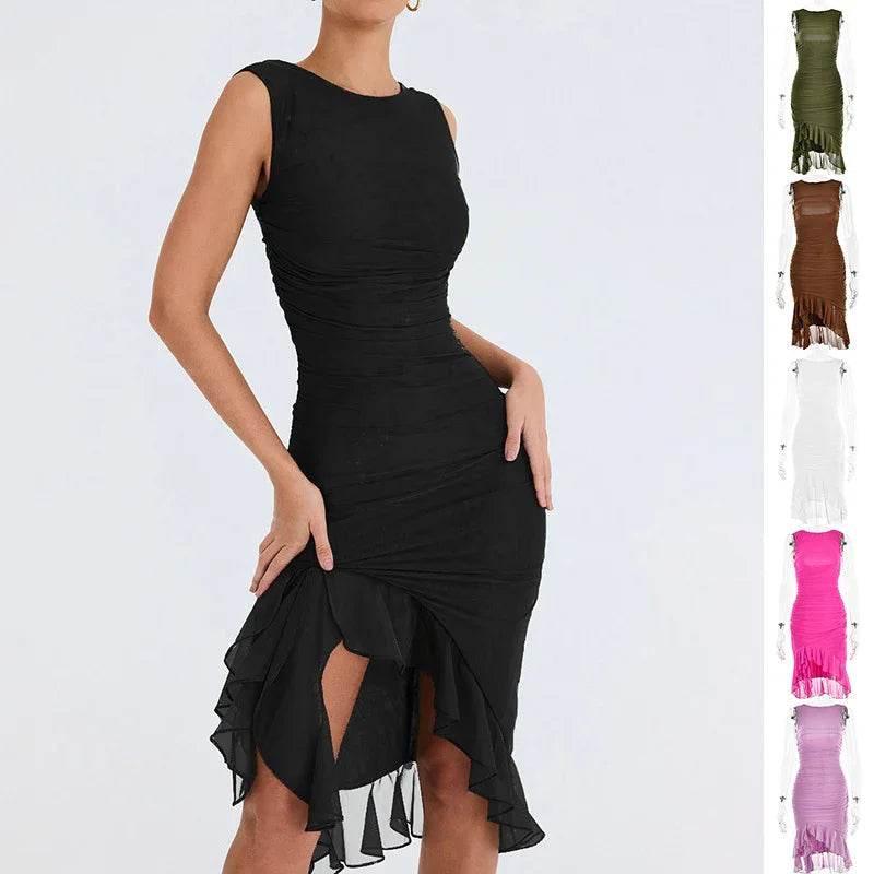 Summer Slim Skinny Sleeveless Dress – Chic Party Style - ZA-Zola