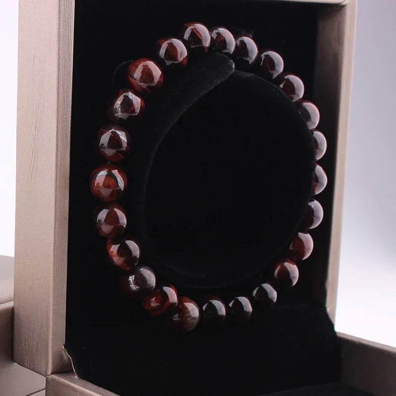 Red Tiger Eye Vintage Bracelet - Anti-Fatigue 8mm - ZA-Zola
