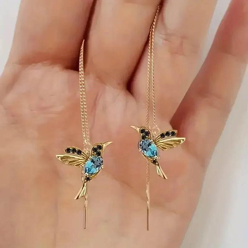 Vintage Bird Earrings – Elegant Animal-Inspired Glam - ZA-Zola