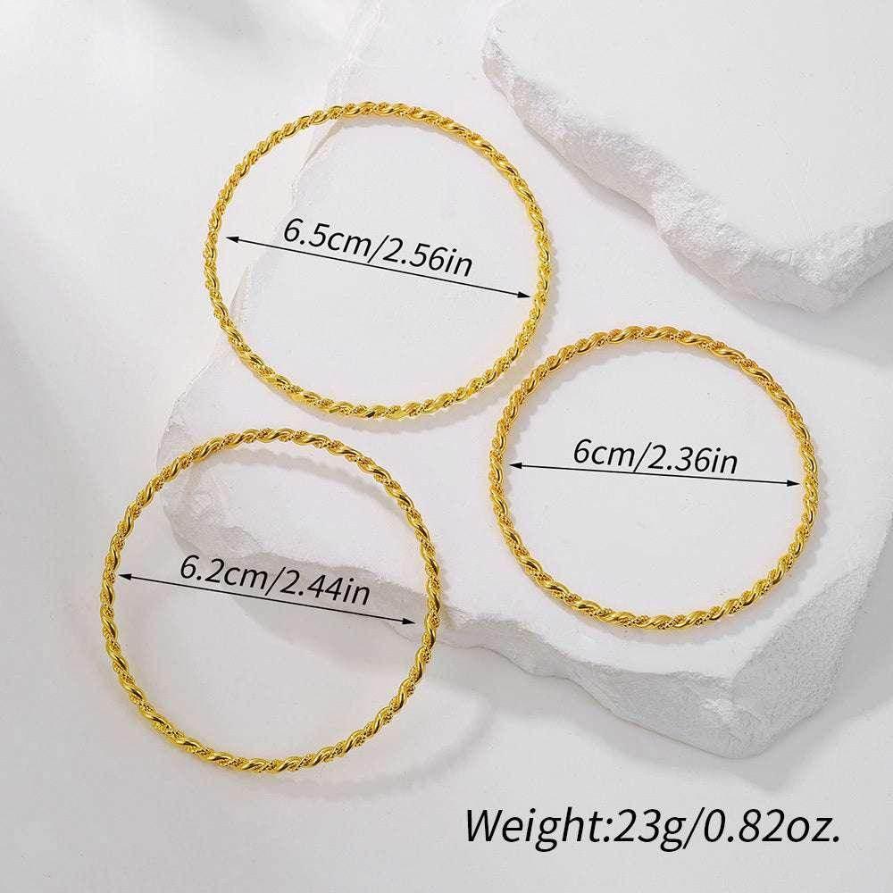 Gold Twisted Rope Bracelet – Elegant & Versatile - ZA-Zola
