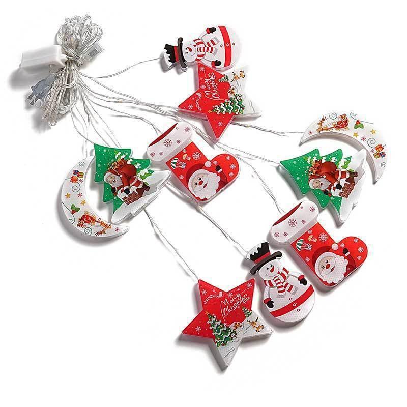 Painted Christmas Curtain Lights | Warm Ambience Holiday Décor - ZA-Zola