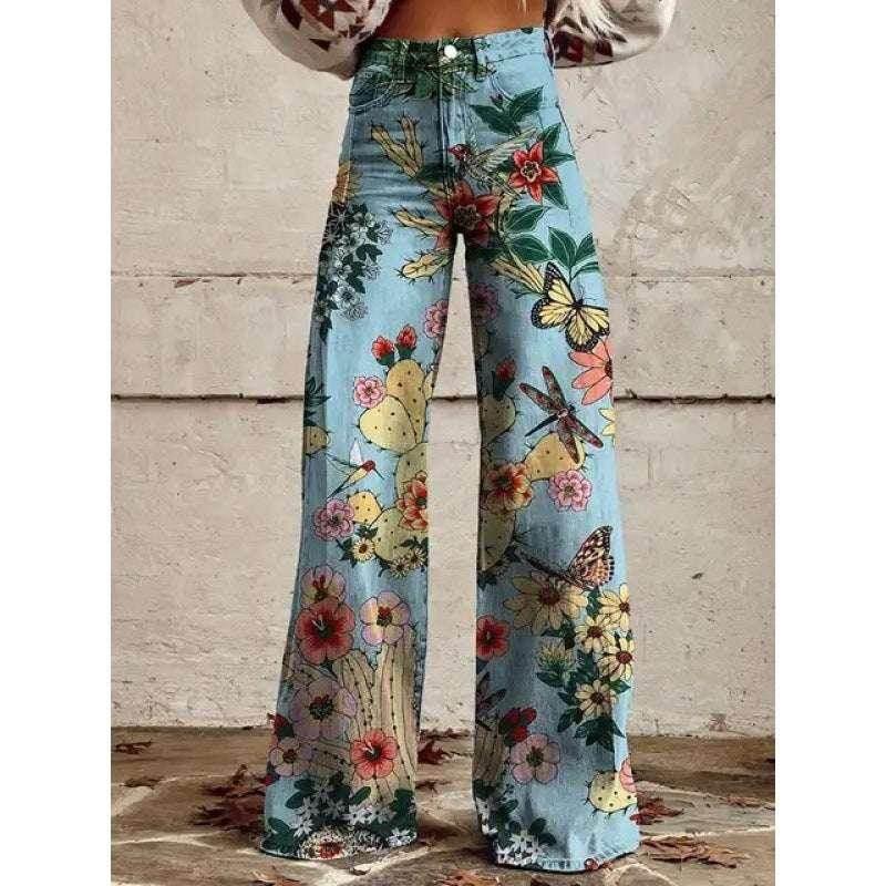 Printed Flared Pants – Street-Ready & Bold Vibe - ZA-Zola