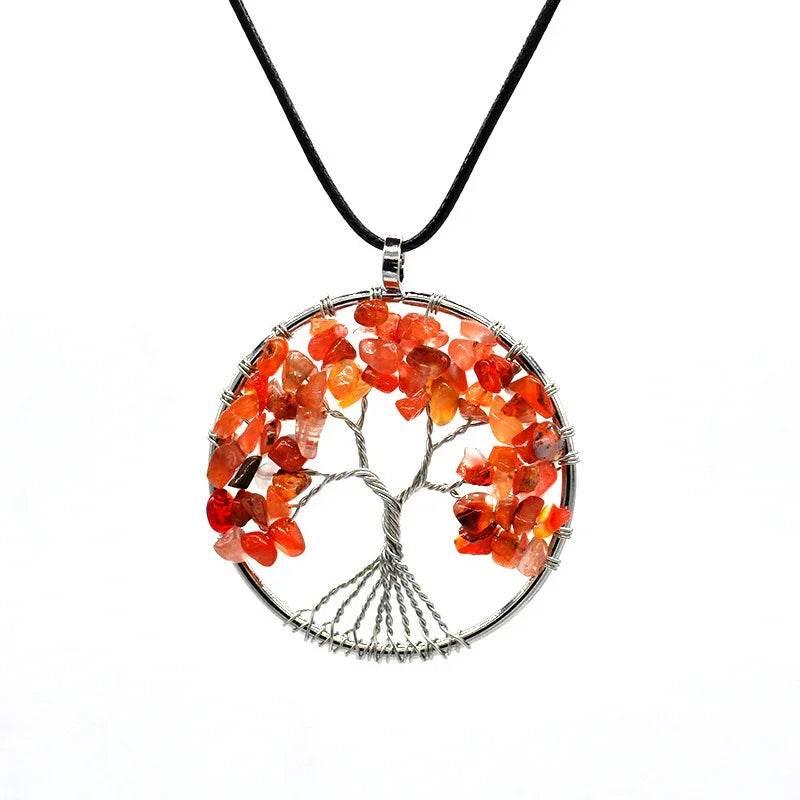 Tree of Life Pendant Necklace – Natural Stone - ZA-Zola