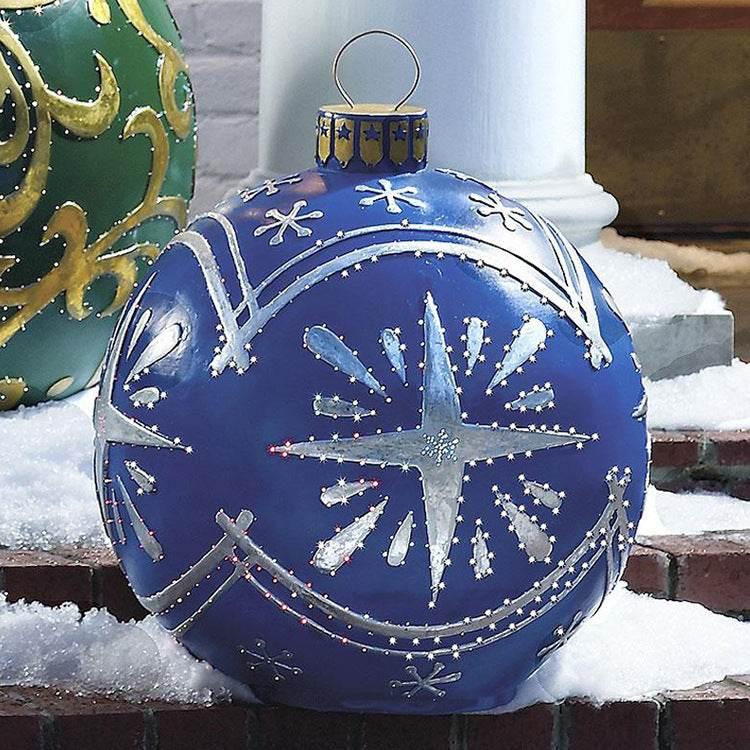 Inflatable Christmas Ornament Ball 60CM Outdoor PVC - ZA-Zola