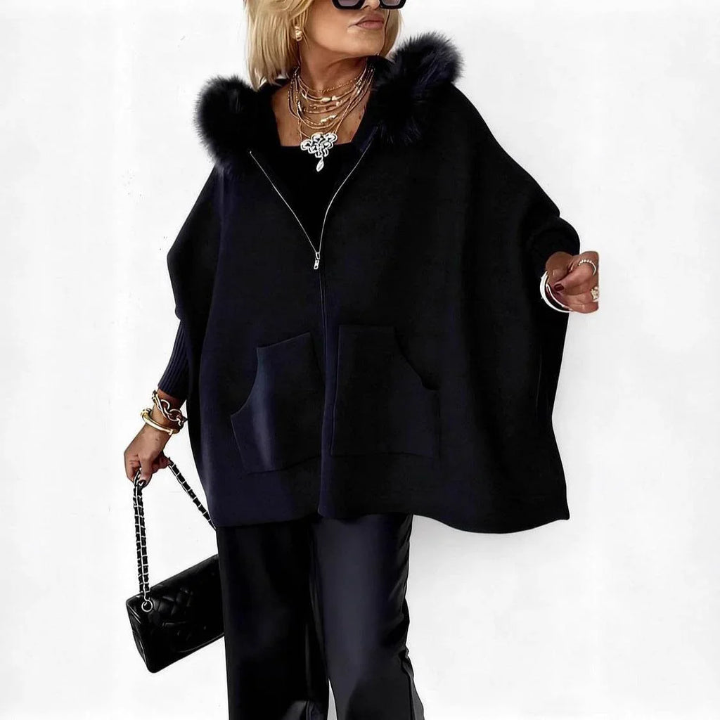 Plush Hooded Cardigan for Women | Warm Zip-Up Knit Jacket - ZA-Zola