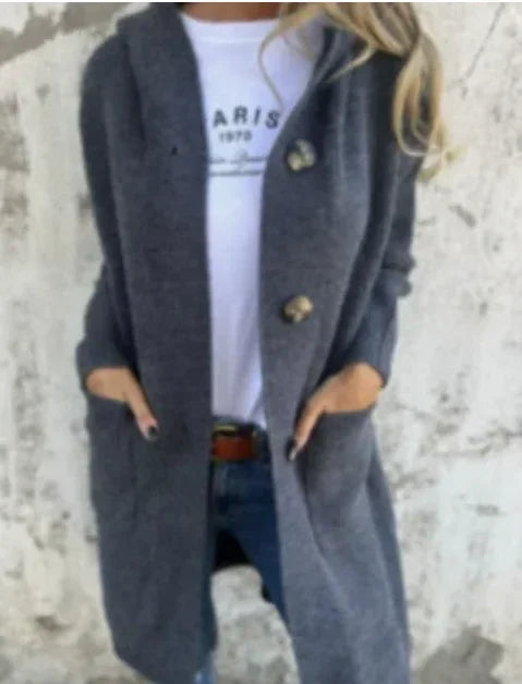 Mid Length Sweater Cardigan Women With Pockets - ZA-Zola