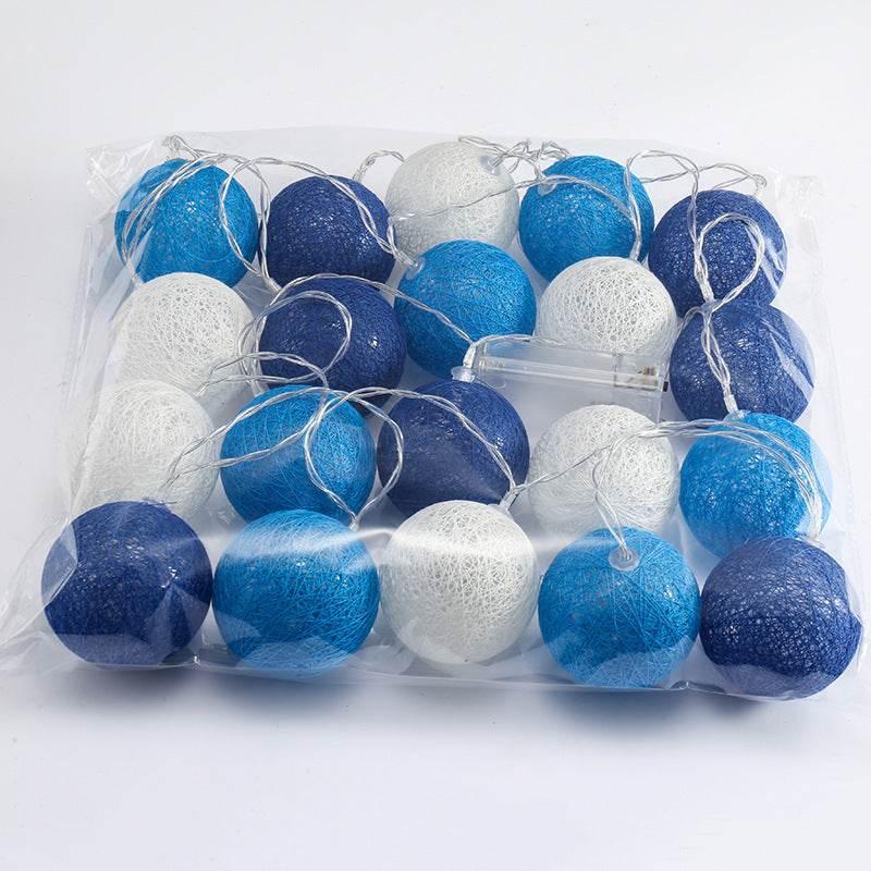 LED Ornamental Festoon Cotton Ball String Lights for Home Decor - ZA-Zola