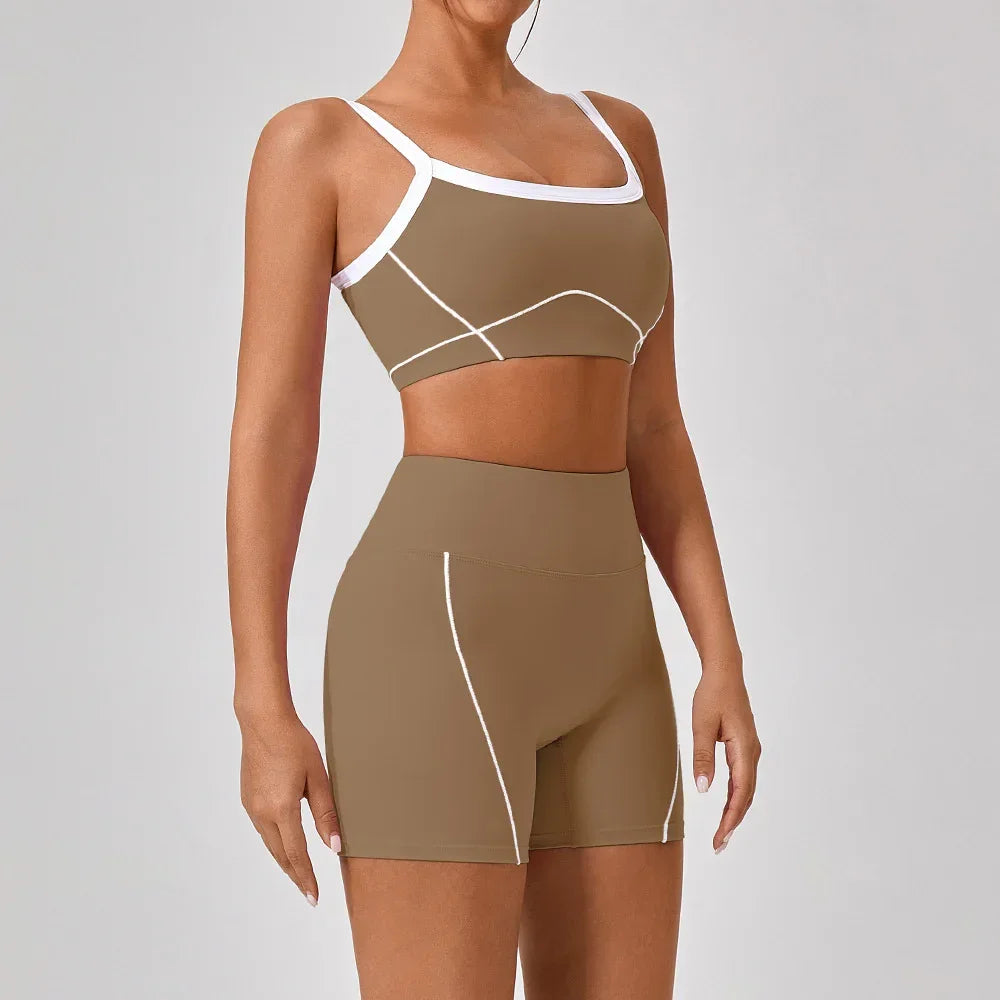 Women Yoga Fitness Set Spaghetti Strap Activewear - ZA-Zola