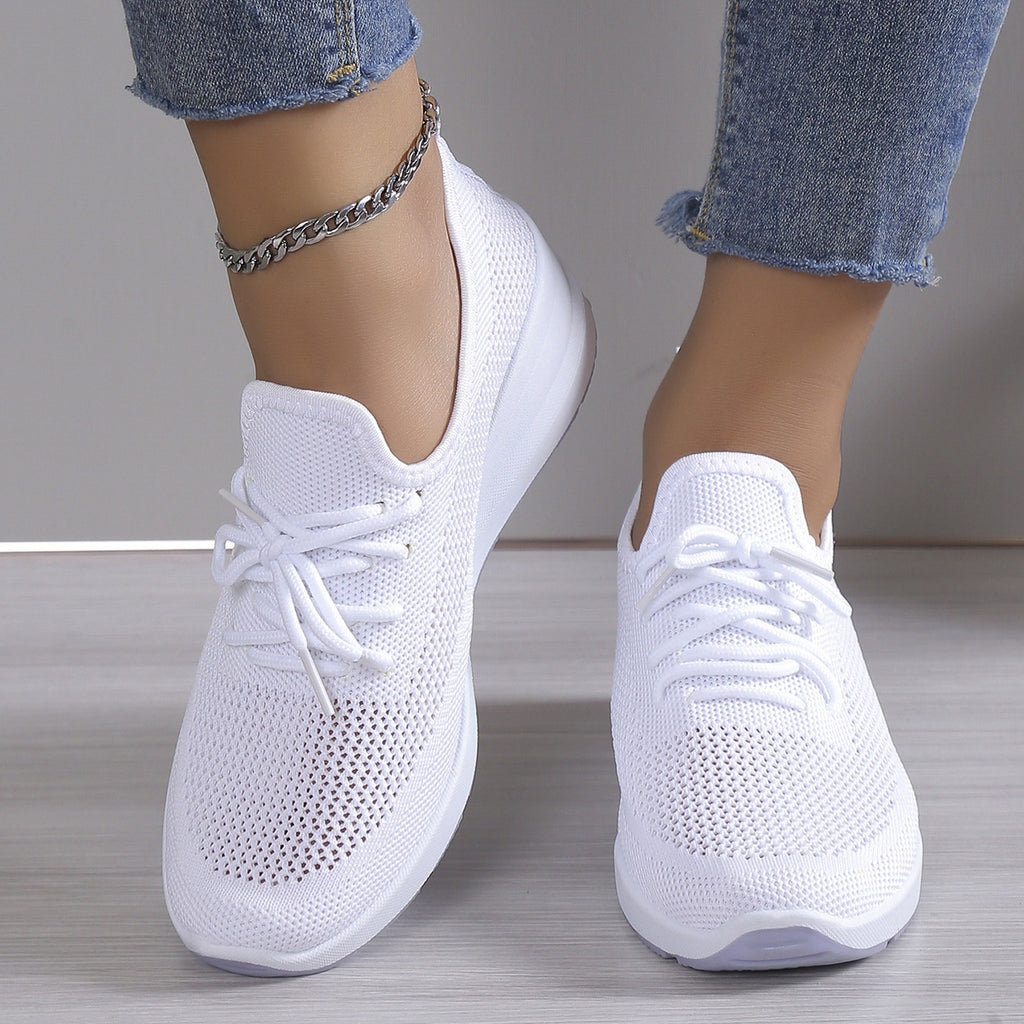 Women’s Casual Mesh Sneakers Wedge Comfort Lace Up Shoes
