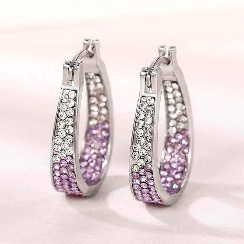 Colorful Diamond Ear Clip Earrings for Women - ZA-Zola