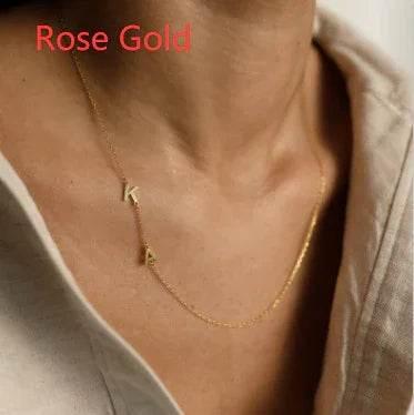 Silver Center Letter Necklace – Shop Now - ZA-Zola
