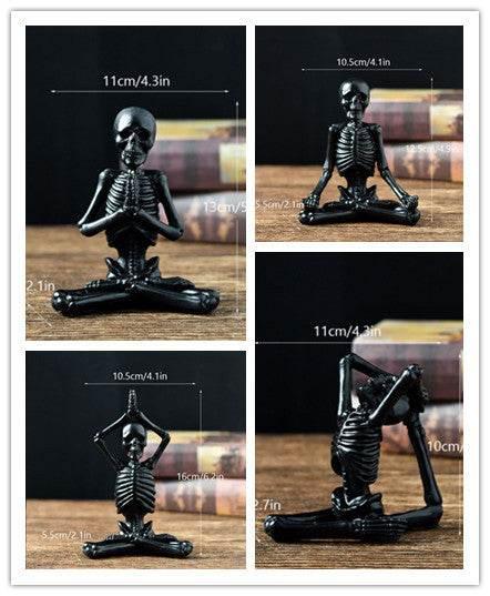 ZA-Zola Halloween Horror Yoga Skull Skeleton Ornaments - ZA-Zola