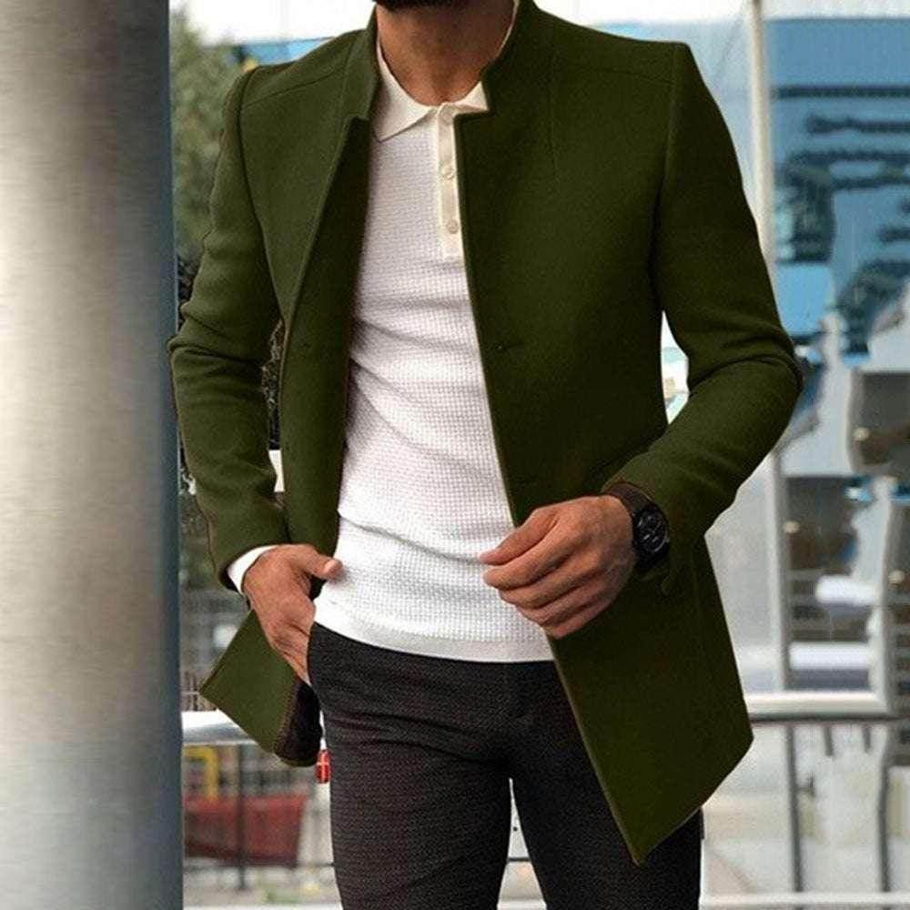 Men's Slim Coat Single-Breasted Business Jacket | Stylish Outwear - ZA-Zola